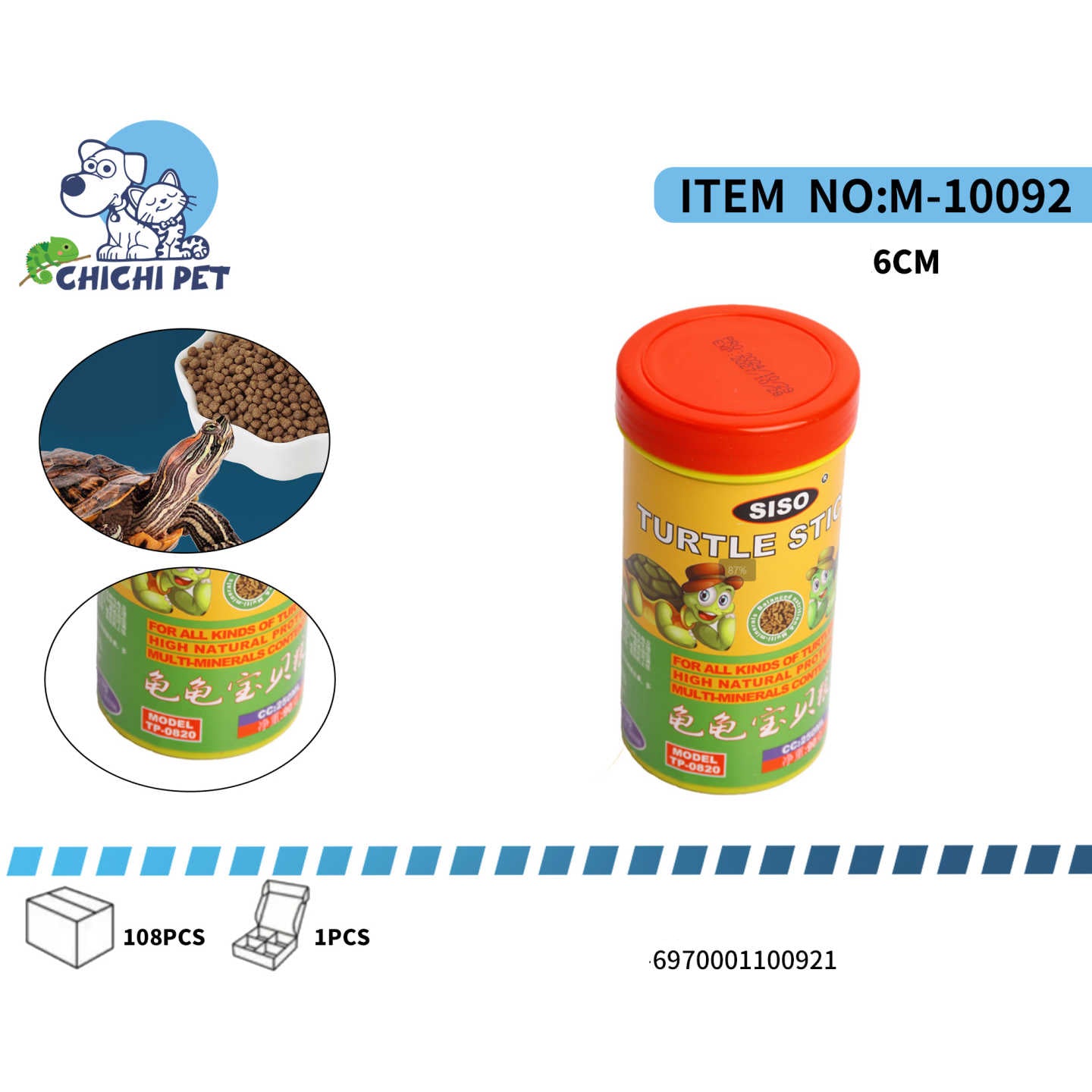 Ofrece a tus tortugas acuáticas una nutrición completa y balanceada con el alimento en sticks SISO Turtle Sticks. Especialmente formulado para todas las especies de tortugas de agua, este alimento de alta calidad les proporciona los nutrientes necesarios para su crecimiento y salud.