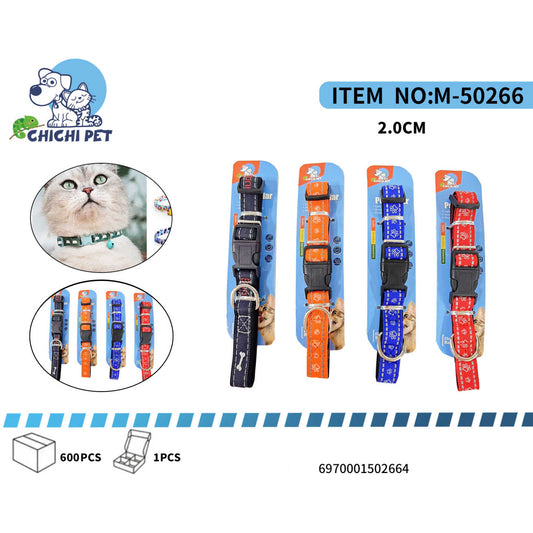Dale a tu gato un toque de estilo y seguridad con los collares Chichi Pet. Diseñados pensando en la comodidad y la durabilidad, estos collares son el accesorio perfecto para tu felino. Vienen en una variedad de colores vibrantes y diseños divertidos que haran que tu gato luzca adorable.