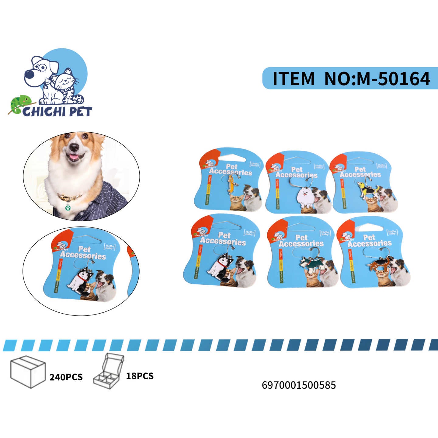 Añade un toque de personalidad y encanto al collar de tu mascota con estos divertidos dijes colgantes de Chichi Pet. Con una variedad de diseños de animales, son el accesorio perfecto para personalizar el look de tu perro o gato.