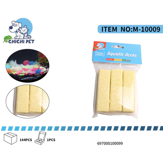 Mejora la calidad del agua en tu acuario con estas eficientes esponjas de filtración biológica ChiChi Pet, número de artículo M-10009.
Filtración Biológica Esencial: Diseñadas para proporcionar una superficie ideal para el crecimiento de bacterias nitrificantes beneficiosas.
Agua Saludable: Ayudan a descomponer residuos orgánicos y reducir amonio y nitritos, manteniendo un ciclo de nitrógeno equilibrado en el acuario.
Mantiene la Claridad: Contribuyen a un agua más limpia y transparente, eliminando partícul