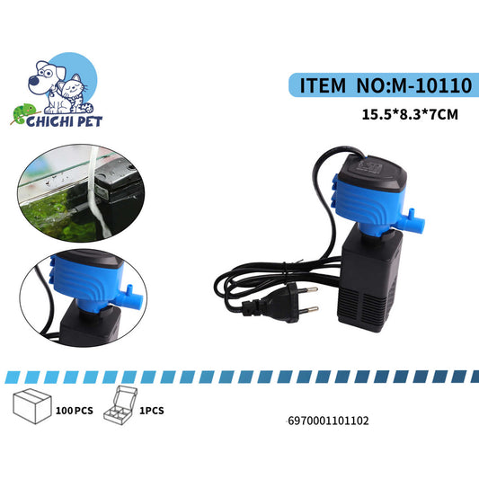 Mantén el agua de tu acuario limpia, oxigenada y en movimiento con este práctico filtro sumergible interno 3 en 1. Ideal para acuarios pequeños y medianos, este dispositivo compacto realiza filtración, oxigenación y circulación del agua, todo en un solo equipo.