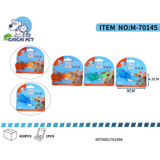 Desbloquea la diversion para tu perro con este original juguete mordedor de Chichi Pet con forma de llave. Su diseño unico y las texturas incorporadas lo hacen un juguete atractivo y funcional para la masticacion diaria de tu mascota.