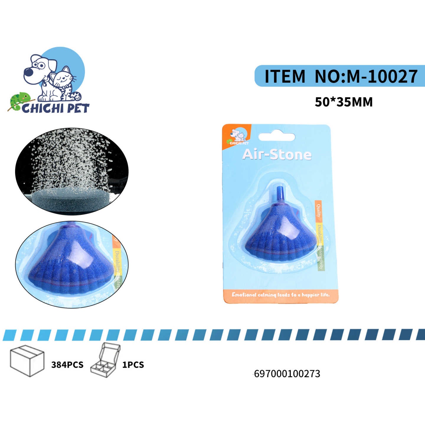Transforma la oxigenación de tu acuario con la Piedra Difusora de Aire tipo Volcán CHICHI PET, modelo M-10027 (AS043B). Este innovador accesorio no solo embellece su entorno acuático con un diseño único en forma de volcán, sino que también garantiza una difusión de aire eficiente y uniforme, esencial para la salud y vitalidad de sus peces y plantas.
Con dimensiones de 50x35mm, esta piedra difusora genera una cascada de burbujas finas que incrementan significativamente los niveles de oxígeno disuelto en el a