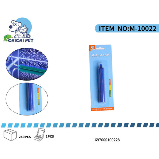 La piedra difusora de aire CHICHI PET M-10022 ayuda a mantener tu acuario bien oxigenado, creando un flujo constante de burbujas finas que mejoran la calidad del agua y el bienestar de tus peces. Ideal para usar con bombas de aire, garantiza una mejor circulación y un ambiente más saludable.

Su diseño compacto y duradero facilita la instalación en todo tipo de acuarios, tanto de agua dulce como salada. Además, genera un efecto visual atractivo con las burbujas, decorando tu pecera mientras mejora la oxigen