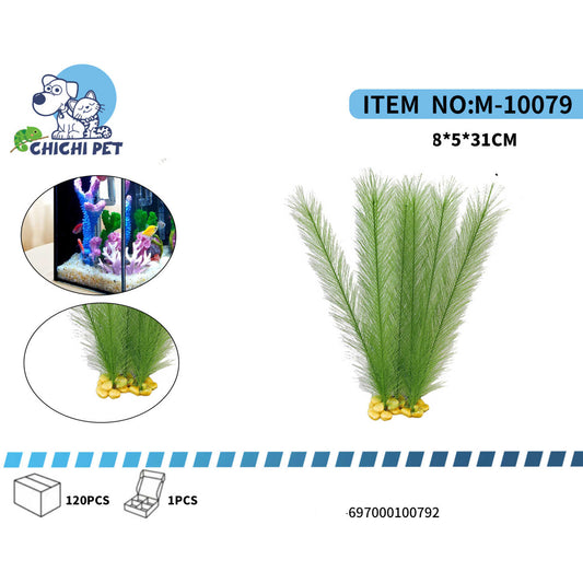 Presentamos la Planta Artificial de Hojas Finas de la marca CHICHI PET, una solución práctica y decorativa para embellecer su acuario sin los requerimientos de mantenimiento de las plantas naturales. Este artículo es ideal para crear un paisaje acuático vibrante y realista.