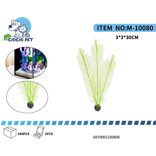 Añada un toque de ligereza y color a su paisaje acuático con esta Planta Artificial de Follaje Claro de CHICHI PET. Este artículo decorativo de alta calidad es la opción ideal para ambientar su acuario, replicando la apariencia delicada de ciertas plantas acuáticas sin las complicaciones de mantenimiento.