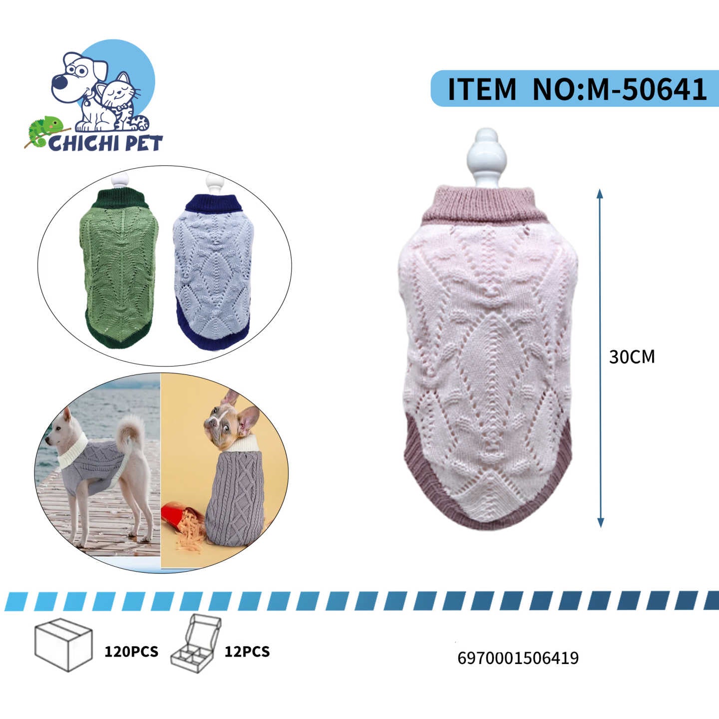 Mantenga a su mascota abrigada y con estilo durante la temporada de frío con este suéter tejido de alta calidad. Diseñado para perros de tamaño pequeño a mediano y gatos, esta prenda ofrece una protección térmica esencial sin limitar la libertad de movimiento. Su confección combina elegancia y funcionalidad, convirtiéndolo en el accesorio perfecto tanto para los paseos al aire libre como para descansar cómodamente en el interior del hogar.